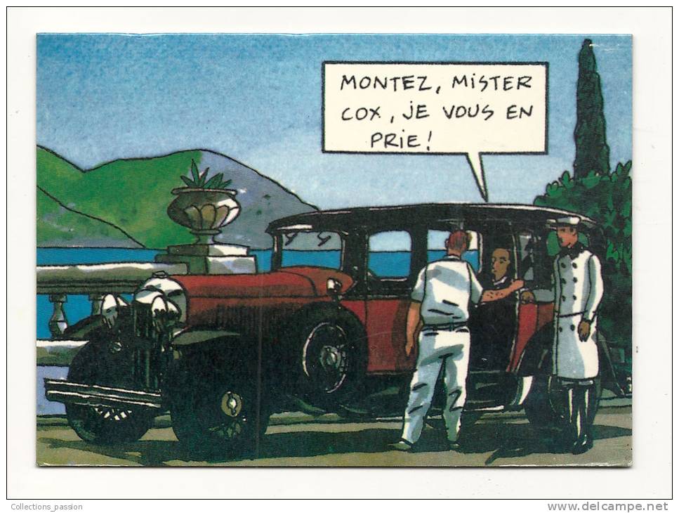 Cp, Automobile, La Limousine De Sir Oswald - Double Volets - Dimension : Env. 17 X 12.5 Cm, écrite 1992 - Autres & Non Classés