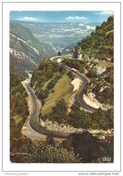 Cp, 39, Lacets De Septmoncel, Route De Saint-Claude Au Col De La Faucille, Voyagée 1972 - Septmoncel
