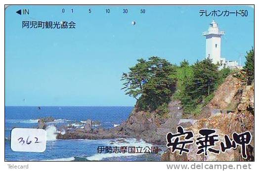 Télécarte Japon PHARE (362) Telefonkarte Japan LEUCHTTURM * VUURTOREN LIGHTHOUSE LEUCHTTURM FARO FAROL Phonecard - Faros