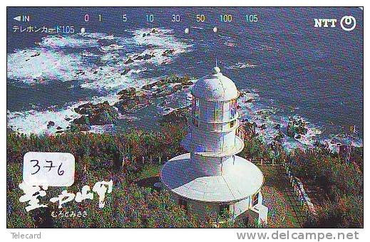 Télécarte Japon PHARE (376) Telefonkarte Japan LEUCHTTURM * VUURTOREN LIGHTHOUSE LEUCHTTURM FARO FAROL Phonecard - Faros