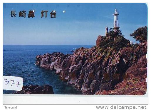 Télécarte Japon PHARE (377) Telefonkarte Japan LEUCHTTURM * VUURTOREN LIGHTHOUSE LEUCHTTURM FARO FAROL Phonecard - Phares