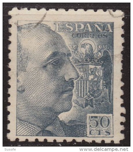 España 1940 Edifil 927 Sello º General Francisco Franco Bahamonde (1892-1975) 50c Scott 699 Spain Stamps Timbre Espagne - Usados