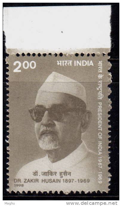 India MNH 1998, Zakir Husain, Past President - Neufs