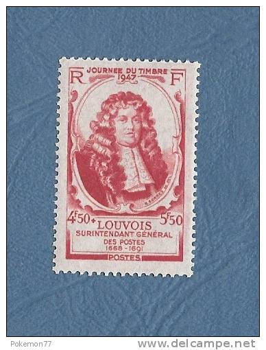 *  YT France N°779  - Neuf **  :  Journée Du Timbre - LOUVOIS - Scan C - Stamp's Day