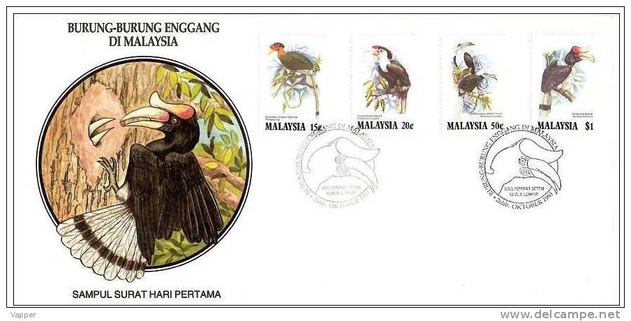 Birds 1983 Malaysia 4 Stamps FDC - Gallinacées & Faisans