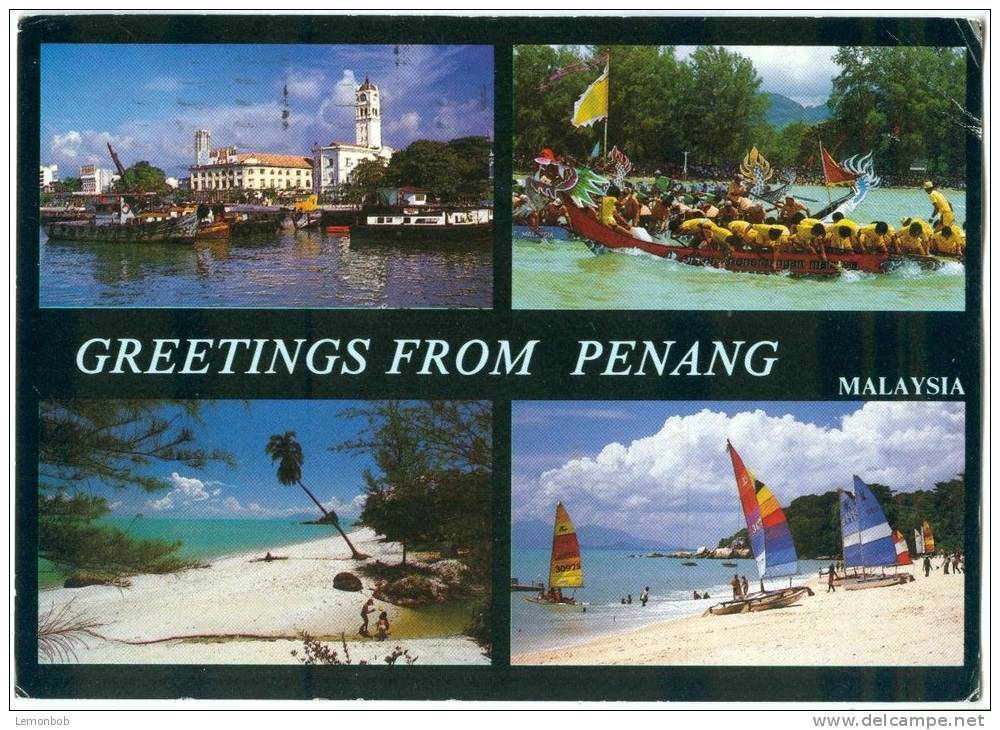 Greetings From PENANG,  Malaysia, 1988 Used Postcard [10537] - Malaysia