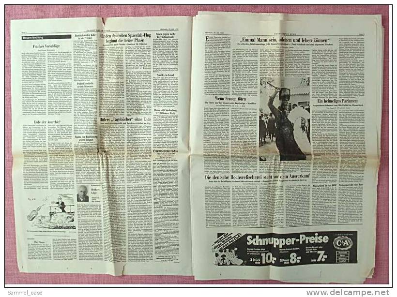 Darmstädter Echo Zeitung  -  Orig. Vom 10.7. 1985  - Vor Dem Bundesgerichtshof : Hitlers Tagebücher Ohne Ende - Autres & Non Classés