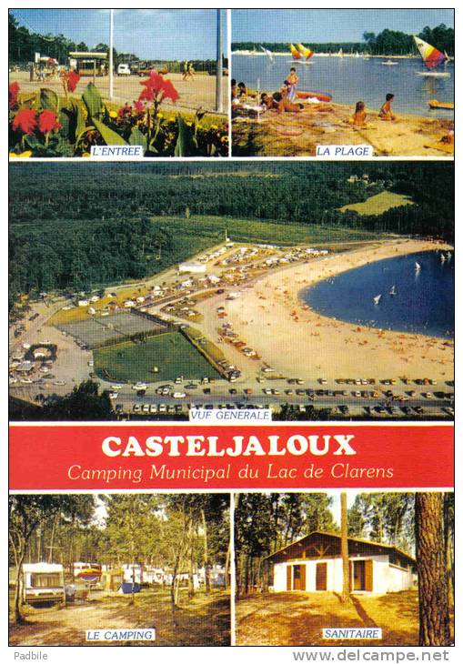 Carte Postale 47. Casteljaloux  Le Camping Municipal Trés Beau Plan - Casteljaloux