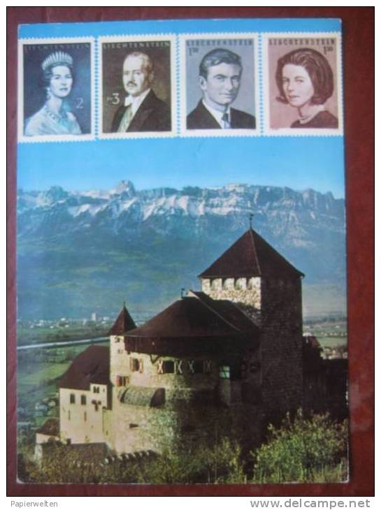 Vaduz (FL) - Schloss + Fürstenfamilie Auf Briefmarken - Liechtenstein