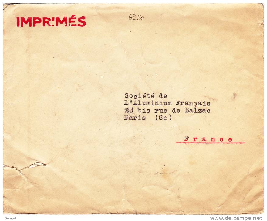 6919# GRAND LIBAN 146 BAALBECK DEF SEUL / LETTRE TARIF IMPRIME Obl BEYROUTH 1939 Pour PARIS - Covers & Documents