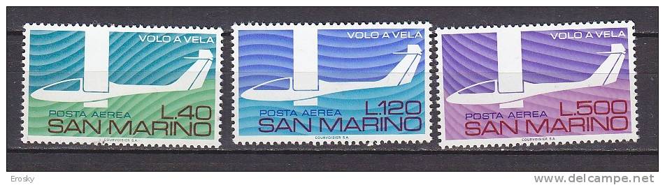 Y9154 - SAN MARINO Aerea Ss N°151/53 - SAINT-MARIN Aerienne Yv N°140/42 ** - Luftpost