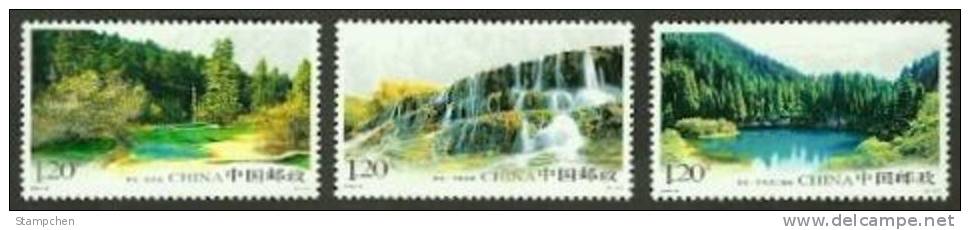 China 2009-18 Huang Long Scenic Area Stamps Pond Lake Geology Waterfall Forest - Other & Unclassified