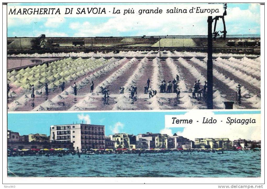 MARGHERITA DI SAVOIA (FG) - SALINA-TERME-LIDO-SPIAGGI A - F/G - V: 1966 - Foggia