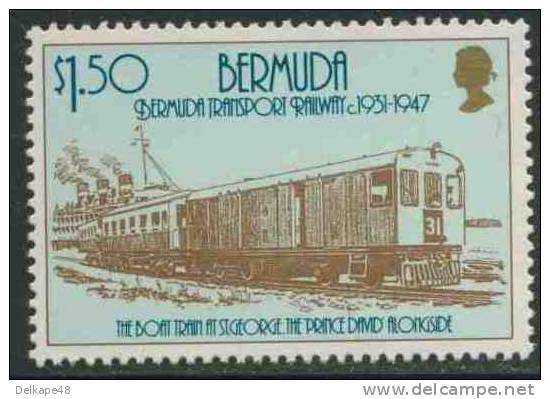 Bermuda 1987 Mi 502 ** Boat Train At St. Georg - Bermuda Railway / Eisenbahn - Treinen