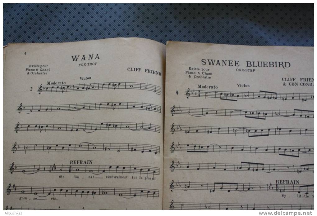 Musique,partition Musicale Célèbre Collection De Succès Violon, Mandoline, Flûte Seul : Fox Trot, Valse ,one Steep,blues - Autres & Non Classés