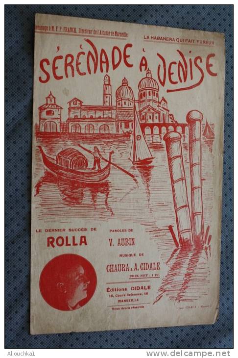 Musique,partition Musicale:Serenade à Venise Le Dernier Succès De ROLLA : éditions Cidale Habanara - Chansonniers