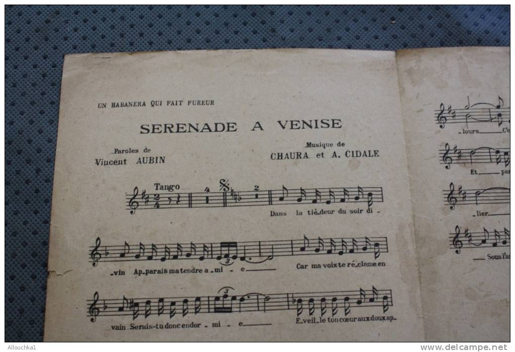 Musique,partition Musicale:Serenade à Venise Le Dernier Succès De ROLLA : éditions Cidale Habanara - Chansonniers