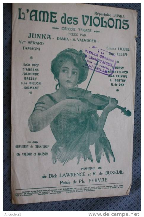 Musique,partition Musicale:l'ame Des Violons. Mélodie Tzigane Dick Lawrence-buxieul - Chansonniers