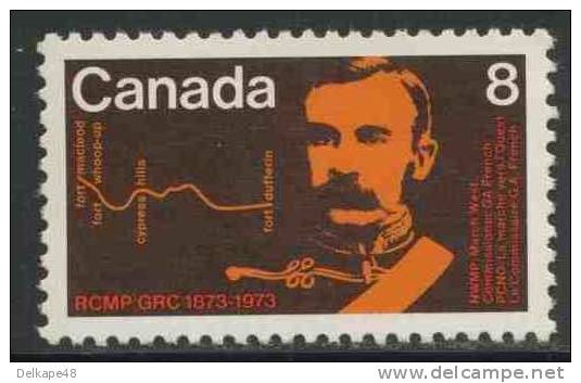 Canada 1971 Mi 521 YT 495 ** Commissioner French And Route March West - Royal Canadian Mounted Police (RCMP) - Police - Gendarmerie