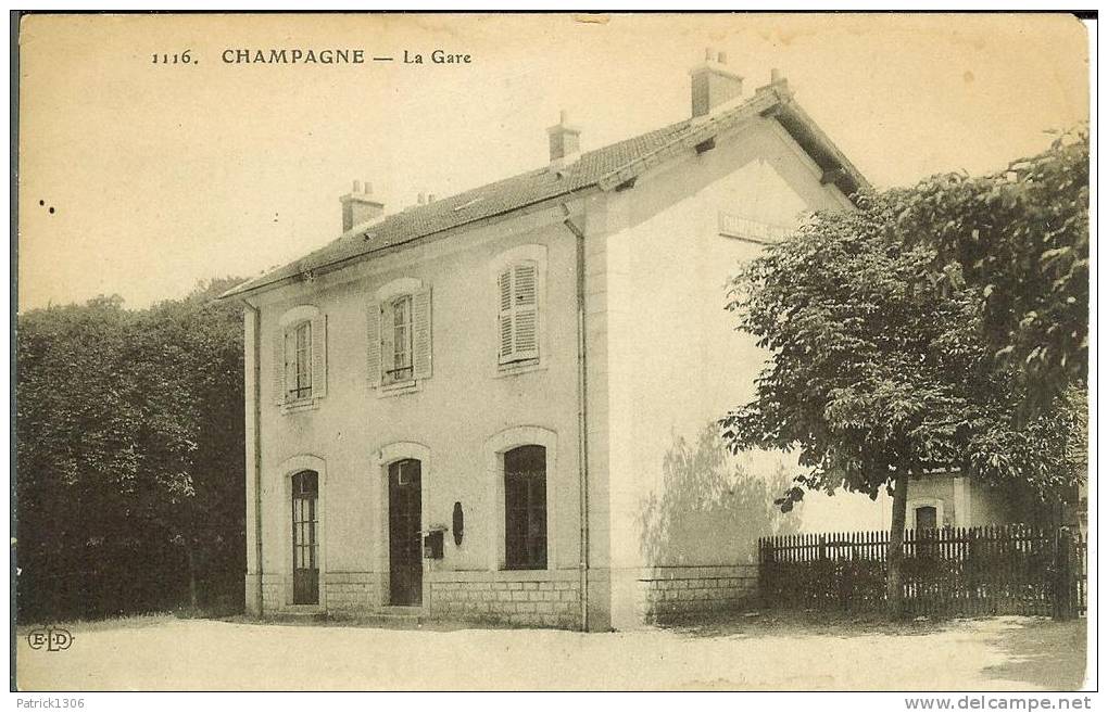 CPA  CHAMPAGNE SUR SEINE La Gare  6011 - Champagne Sur Seine