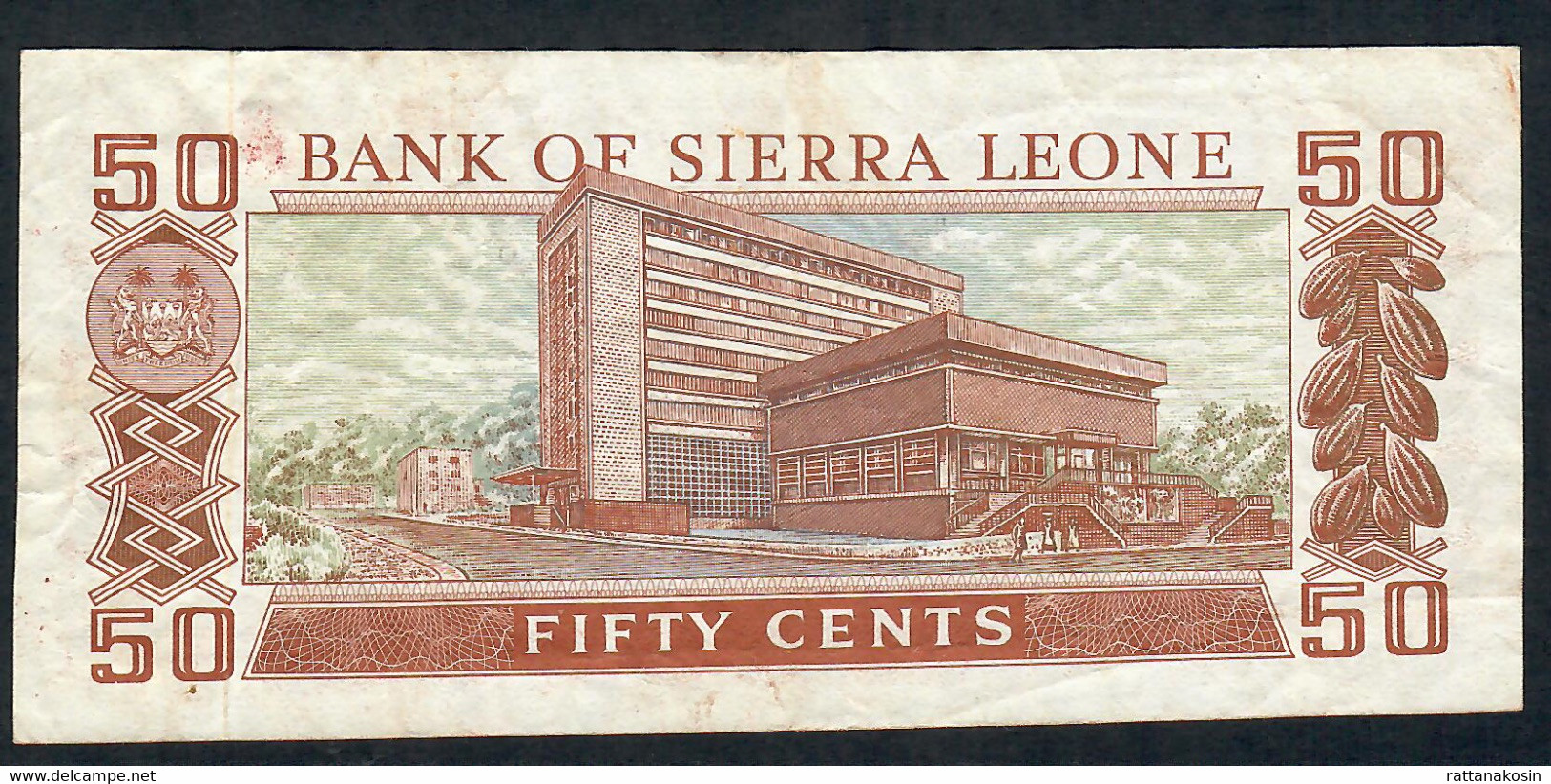 SIERRA LEONE  P4a  50  CENTS   1972 FIRST  PREFIX D/1   Fine/Better ! - Sierra Leone