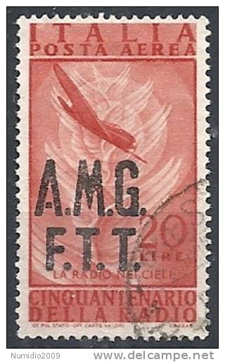 1947 TRIESTE A USATO POSTA AEREA RADIO 20 LIRE - RR10781 - Airmail