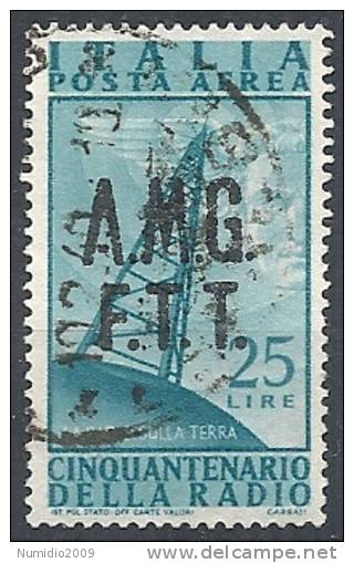 1947 TRIESTE A USATO POSTA AEREA RADIO 25 LIRE - RR10781 - Airmail