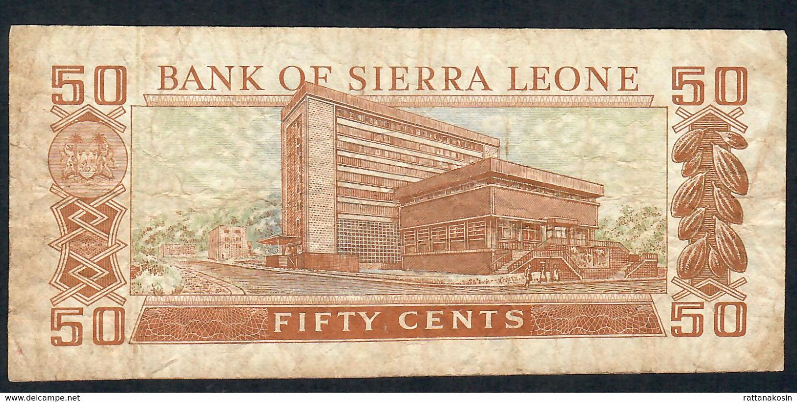 SIERRA LEONE  P4b  50  CENTS   1974   PREFIX D/4     Fine - Sierra Leone