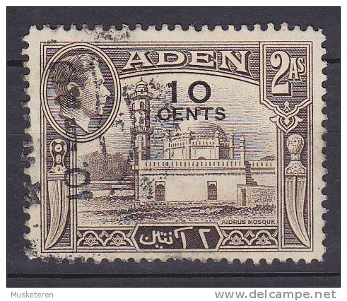 Aden 1951 Mi. 38      10 C Auf 2 A King George VI. & Aidrus Mosque Overprinted - Aden (1854-1963)