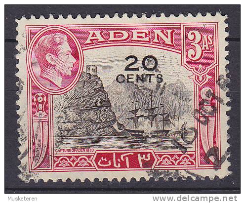 Aden 1951 Mi. 40      20 C Auf 3 A King George VI. & Capture Of Aden 1839 Overprinted - Aden (1854-1963)