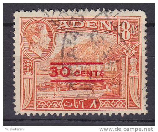 Aden 1951 Mi. 41      30 C Auf 8 A King George VI. & Mukalla Overprinted - Aden (1854-1963)