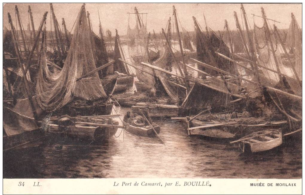 CAMARET  LE  PORT  D Aprés Un Tableau Du Peintre  E. BOUILLE  ( Du Musée De Morlaix ) - Camaret-sur-Mer