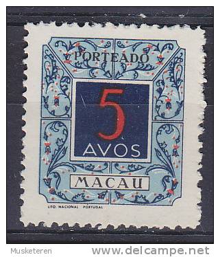 Macau 1952 Mi. 56      5 A Portomarke Postage Due MNG - Unused Stamps