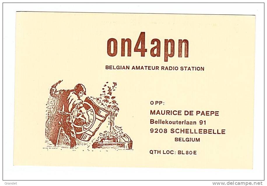 CARTE RADIO QSL - BELGIQUE - SCHELLEBELLE -1984. - Amateurfunk