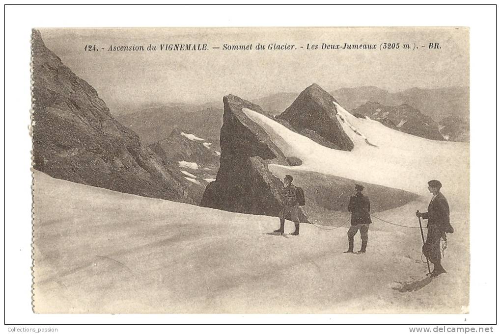 Cp, Alpinisme, Ascension Du Vignemale, Sommet Du Glacier, Les Deux-Jumeaux - Alpinisme