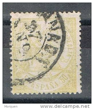 Sello 50 Cts Amarillo Alegoria Justicia 1874, SANTANDER, Edifil Num 149 º - Used Stamps