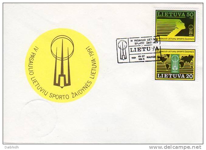 LITHUANIA 1991 Lithuanian World Games FDC.  Michel 482-83 - Lituania