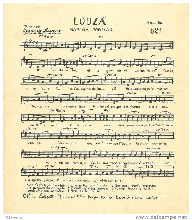 PORTUGAL -  LOUZA -  MARCHA POPULAR 40S - Volksmusik