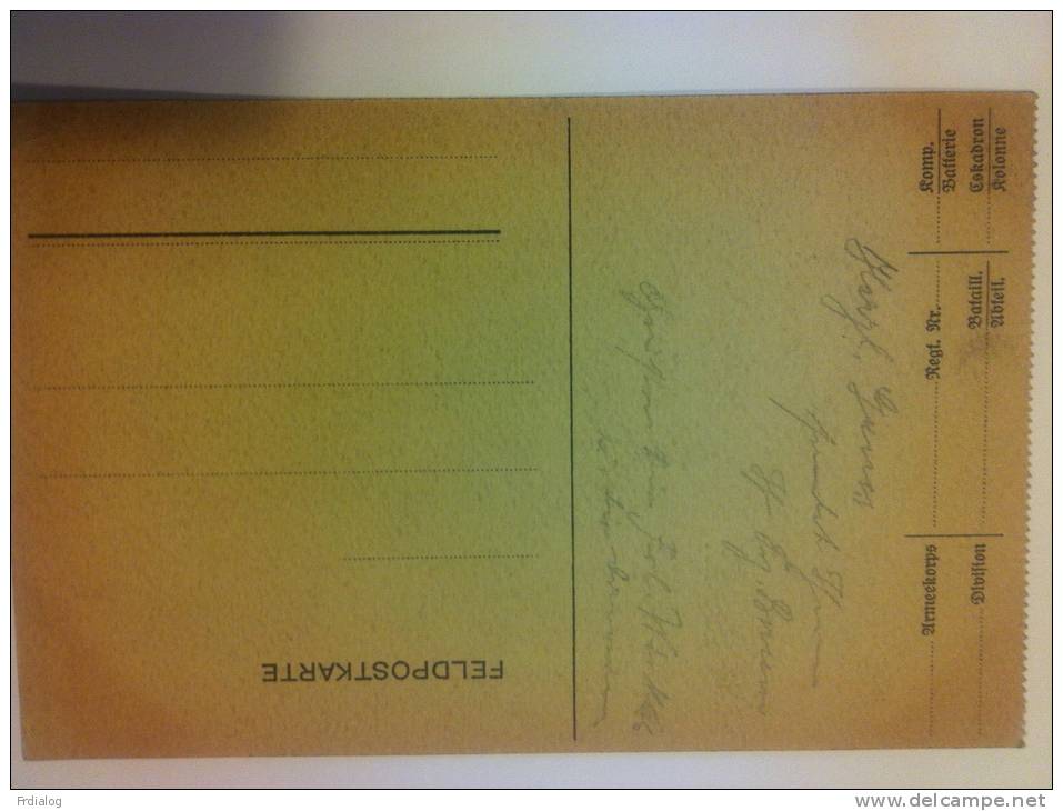 Carte Postale Peinte à La Main De F.Baum Bucy-le-long - Guerre 1914-18