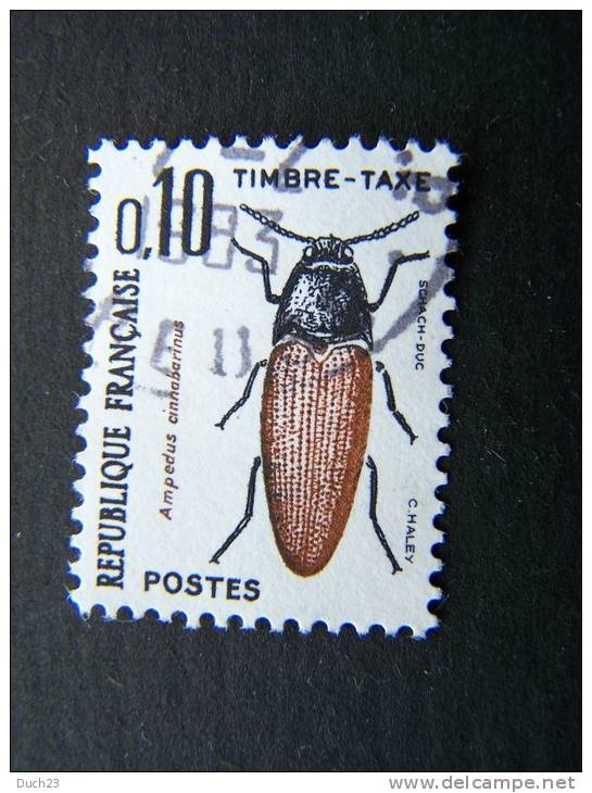 OBLITERE FRANCE ANNEE 1982 TIMBRES TAXE N°103 OBLITERATION RONDE INSECTE COLEOPTERE - 1960-.... Used