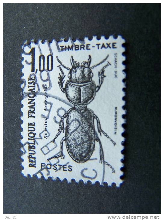 OBLITERE FRANCE ANNEE 1982 TIMBRES TAXE N°106 OBLITERATION RONDE INSECTE COLEOPTERE - 1960-.... Gebraucht