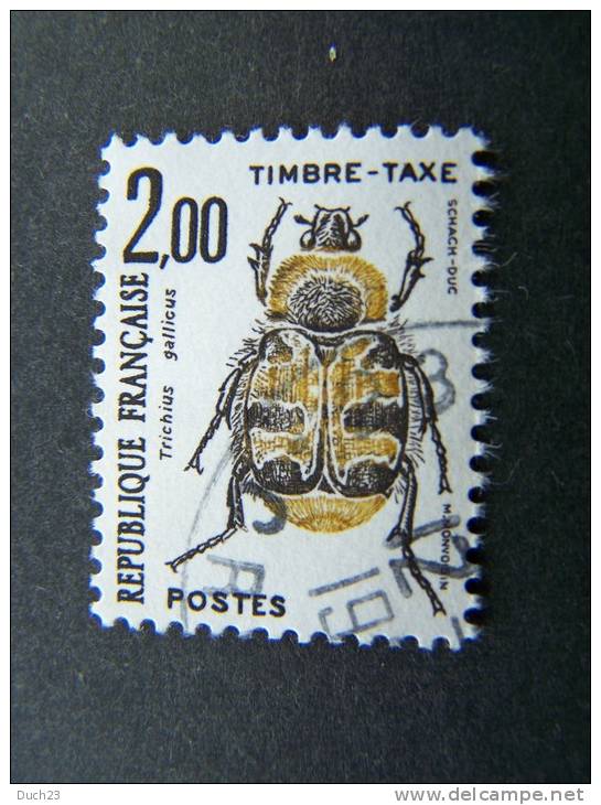 OBLITERE FRANCE ANNEE 1982 TIMBRES TAXE N°107 OBLITERATION RONDE INSECTE COLEOPTERE - 1960-.... Used