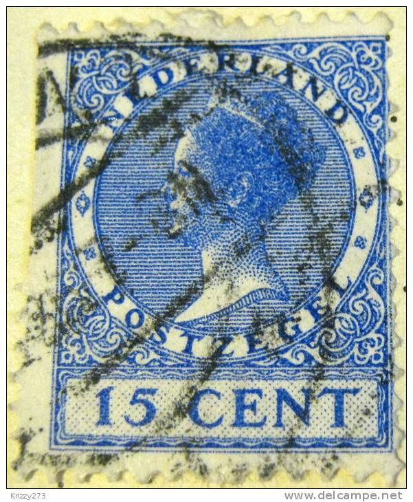 Netherlands 1924 Queen Wilhelmina 15c - Used - Used Stamps