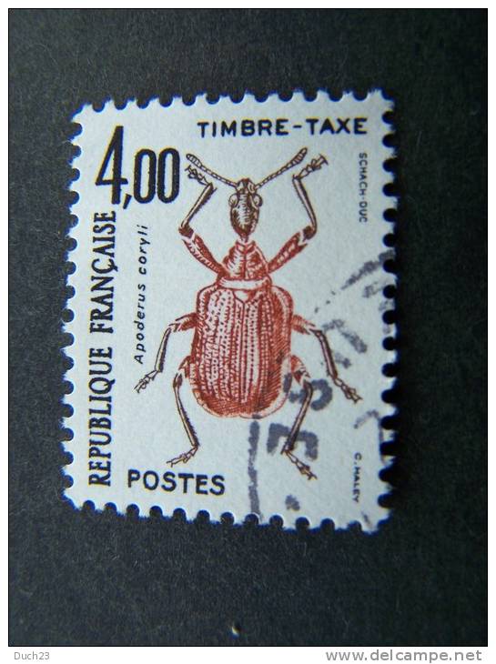 OBLITERE FRANCE ANNEE 1982 TIMBRES TAXE N°108 OBLITERATION RONDE INSECTE COLEOPTERE - 1960-.... Oblitérés