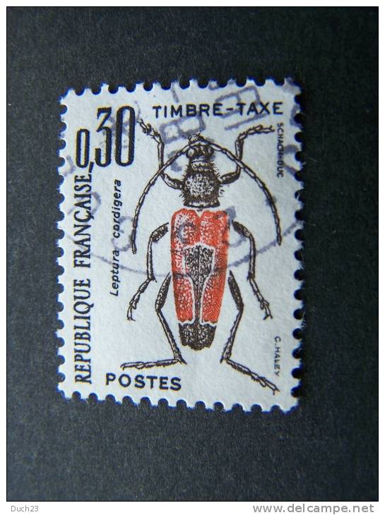 OBLITERE FRANCE ANNEE 1983 TIMBRES TAXE N°109 OBLITERATION RONDE INSECTE COLEOPTERE - 1960-.... Usados