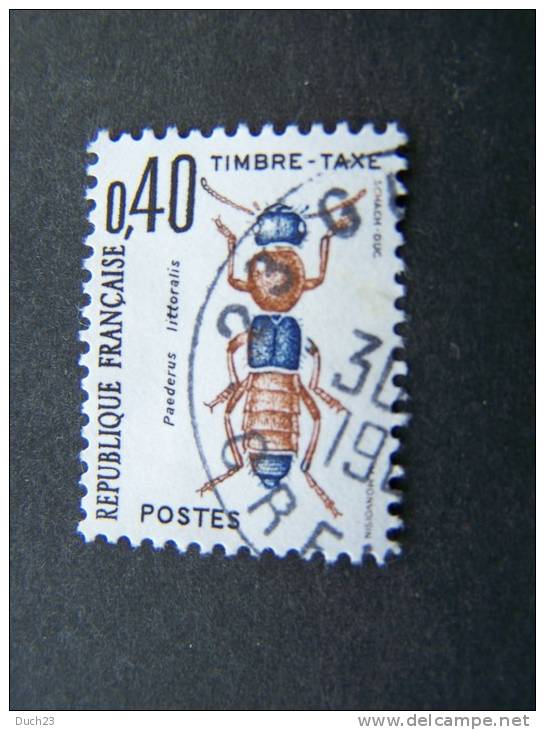 OBLITERE FRANCE ANNEE 1983 TIMBRES TAXE N°110 OBLITERATION RONDE INSECTE COLEOPTERE - 1960-.... Used