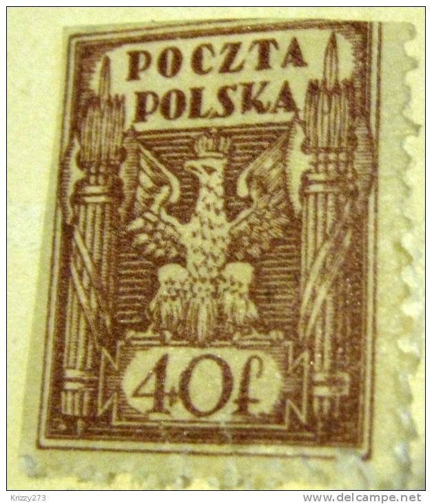 Poland 1920 Eagle 40f - Mint - Damaged - Neufs