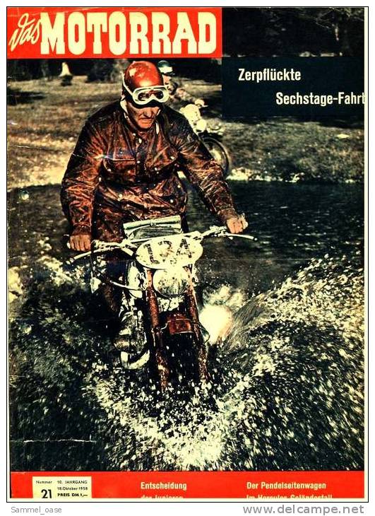 Zeitschrift  "Das Motorrad" 21 / 1958 Mit :  Im Hercules Geländestall - Junioren Eifelrennen Nürburgring - Automobile & Transport