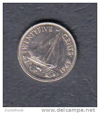 BAHAMAS    25  CENTS 1969 (KM # 6) - Bahama's