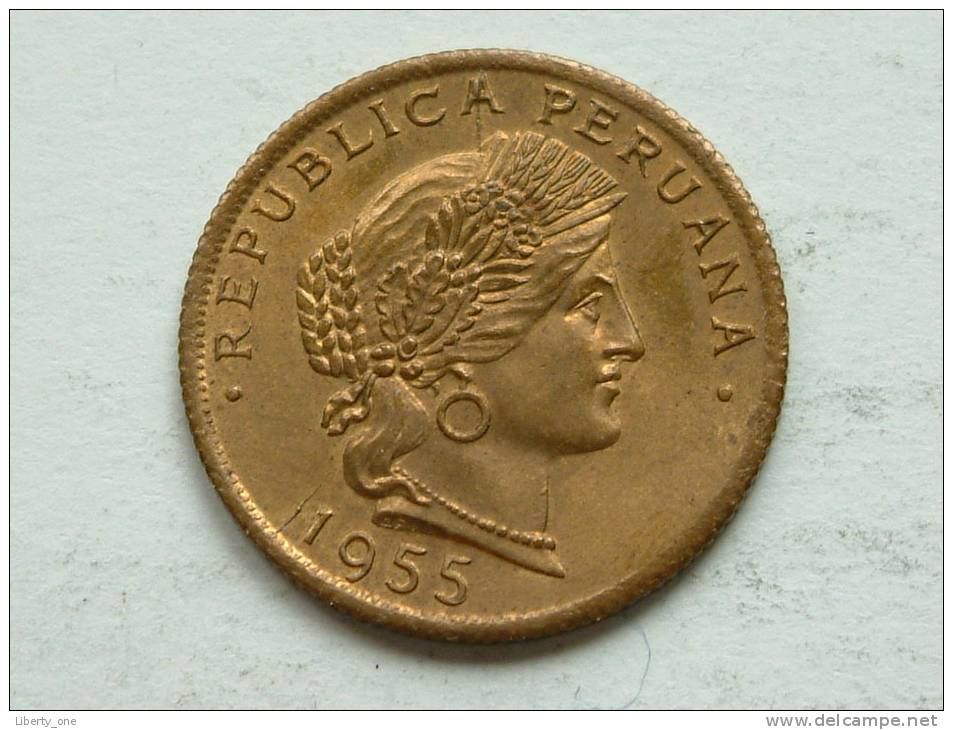 20 CENTAVOS 1955 ( Round O ) KM 221.2b ( Rare / For Grade, Please See Photo ) ! - Pérou